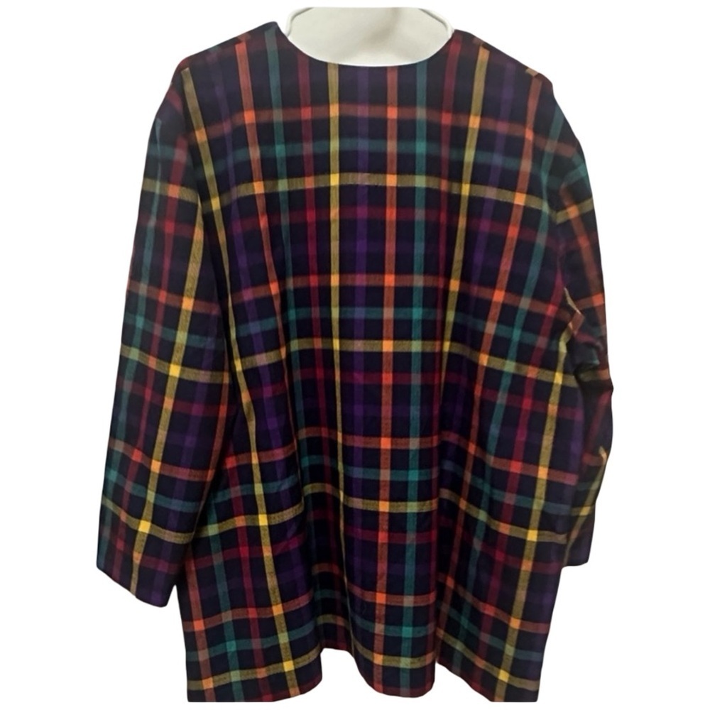 Vintage Camilia Plaid Lightweight Blazer With Pockets PTP 27” - Picture 10 of 10